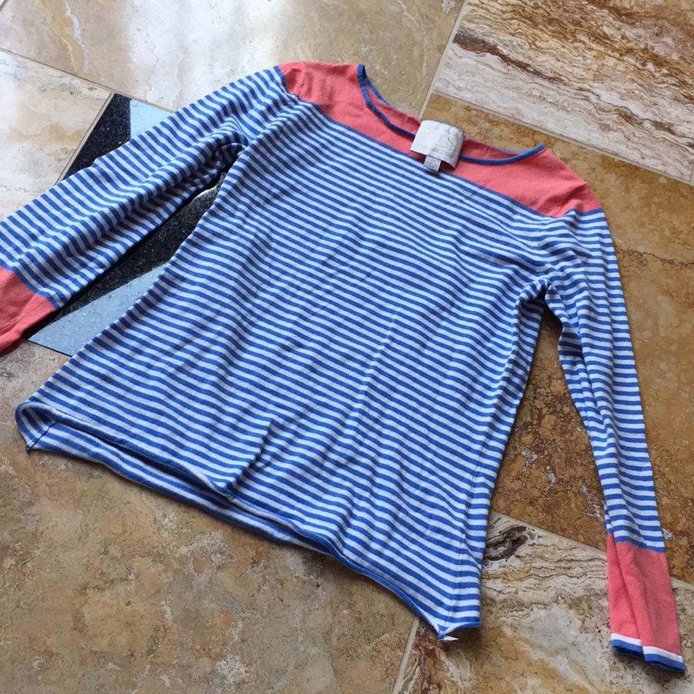 STS sail to sable T-shirt Striped blue white&coral